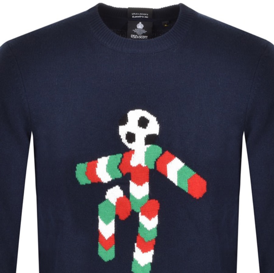 Alternative Image for ProductLyle And Scott X Lovers FC Napoli Mars Jumper Navy2